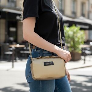 Versace Collection Gold Crossbody with Chain Strap